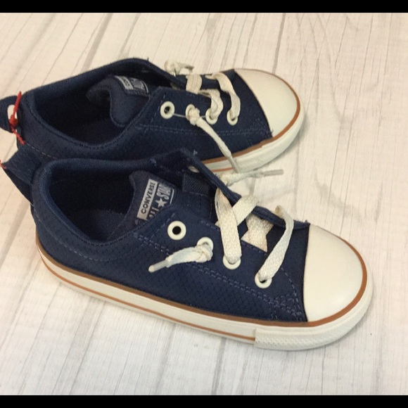Navy Blue Converse - Picture 4 of 5